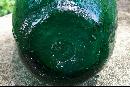 Crackle Glass Pitcher in Teal Green 1950's-60's 12