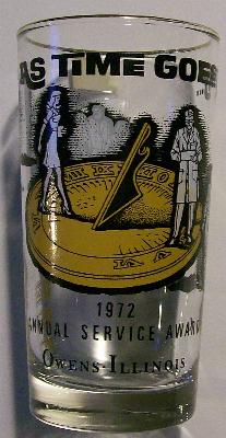 Owens-Illinois Glass Service Award Tumbler 1972