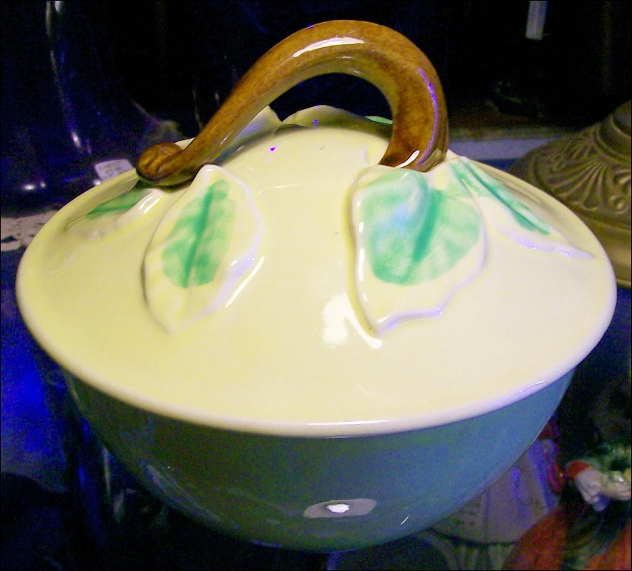 Belmar of California Ceramic Five Piece Serving Set: Figural Fruit Yellow & Green