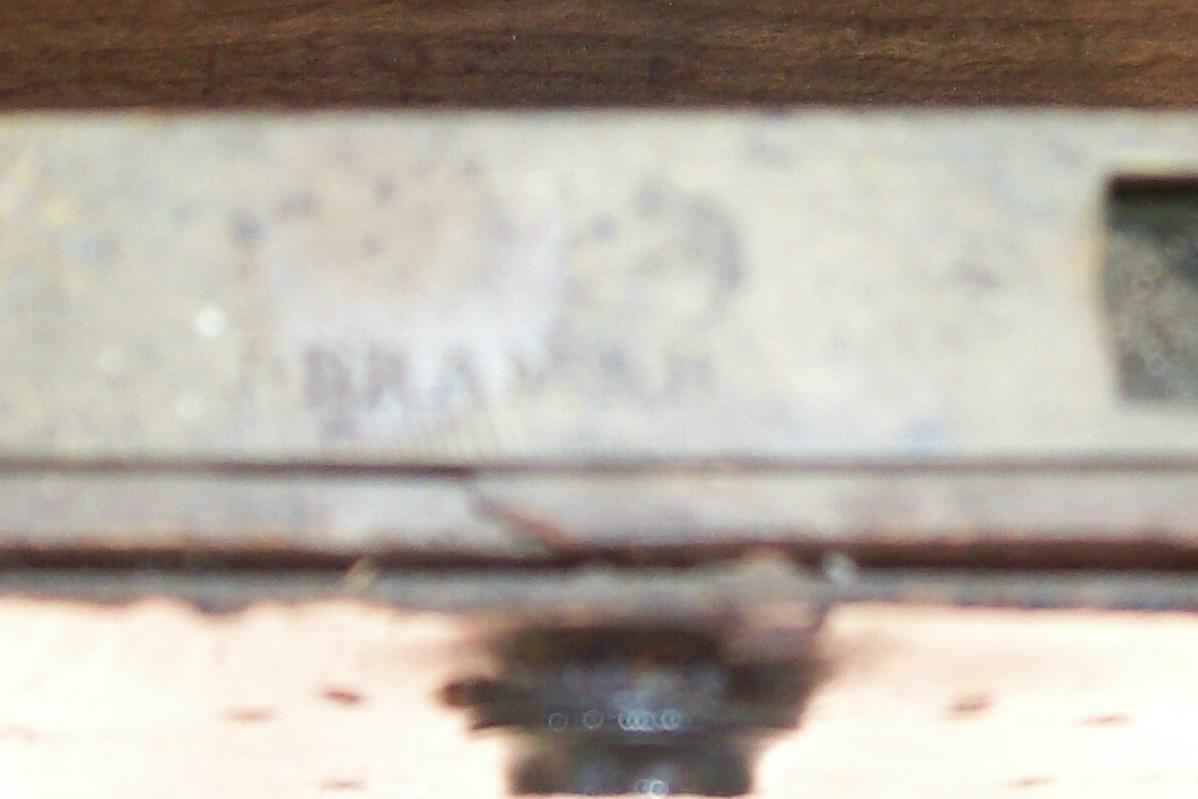 Chinese Export Trunk with Bramah Lock Early 1800's Camphor Wood/Leather As Is