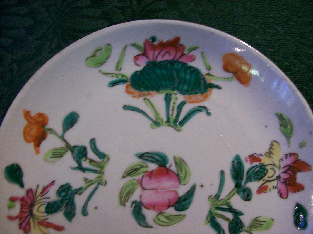 Chinese Dish with Famille Rose Palette