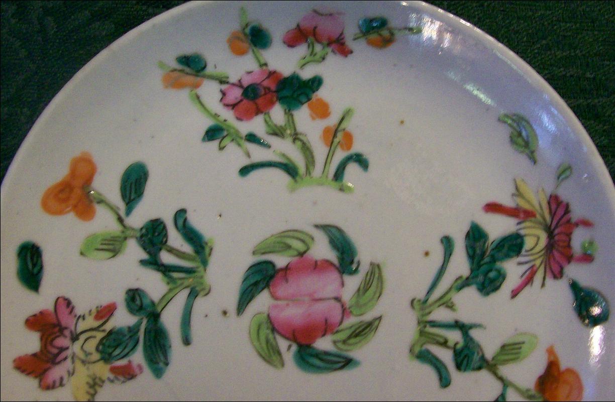 Chinese Dish with Famille Rose Palette