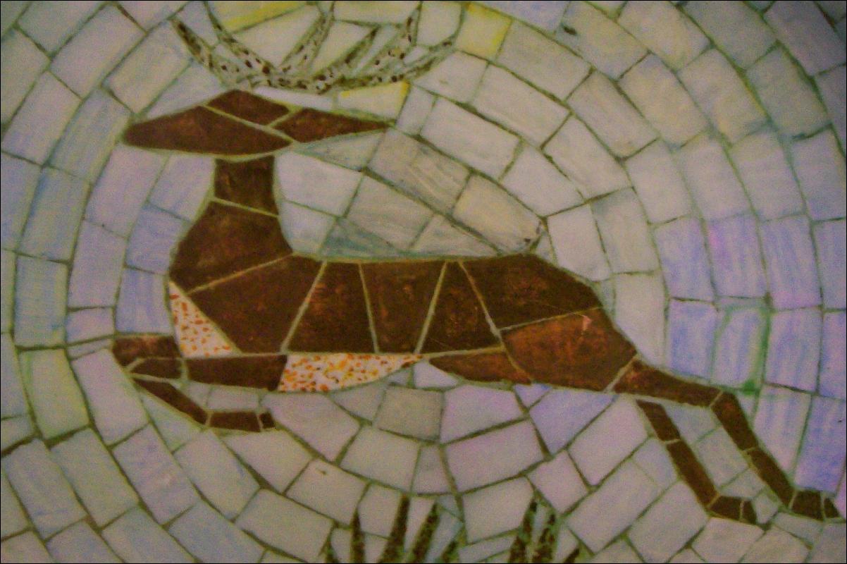 Waverly Products Mosaic Deer Melamine Plastic Tray 13