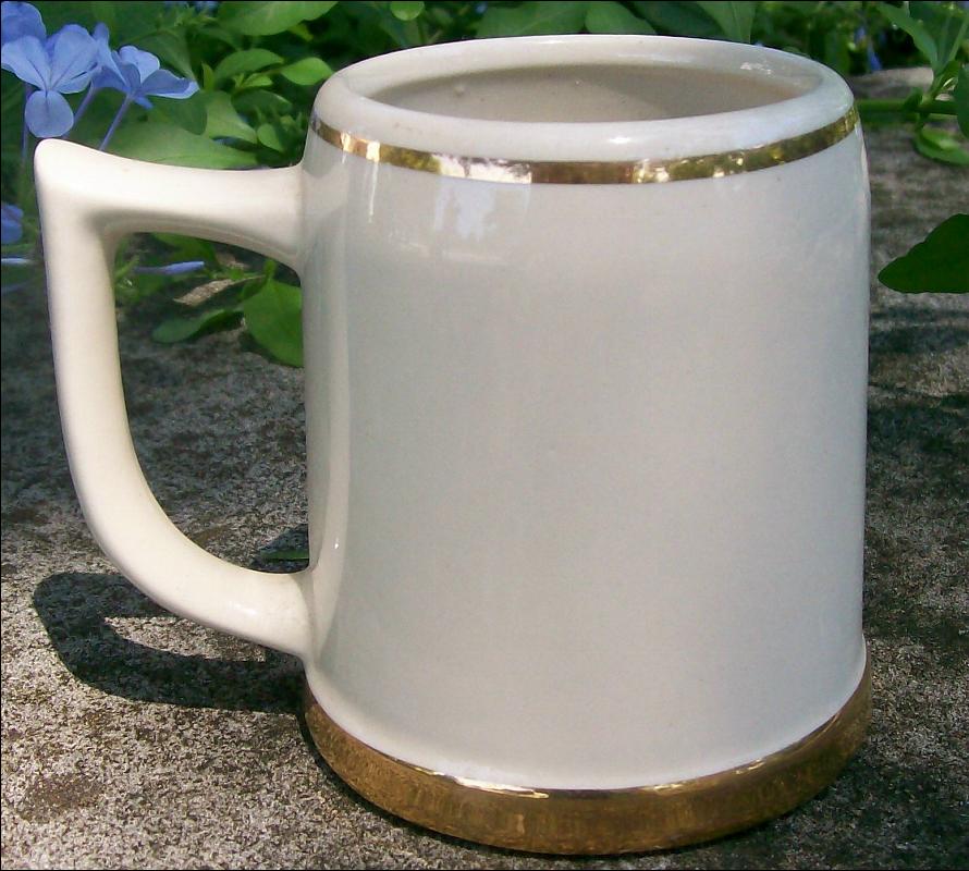 Ceramic Beer Mug with Cardinal/Monk Decal #1