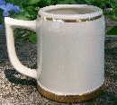 Ceramic Beer Mug with Cardinal/Monk Decal #1