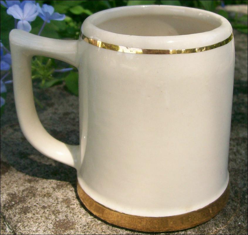 Ceramic Beer Mug with Cardinal/Monk Decal #2