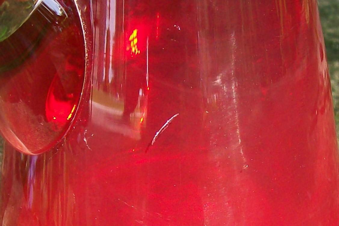 Bischoff Ruby Red Blown Glass Pitcher 1950s 7