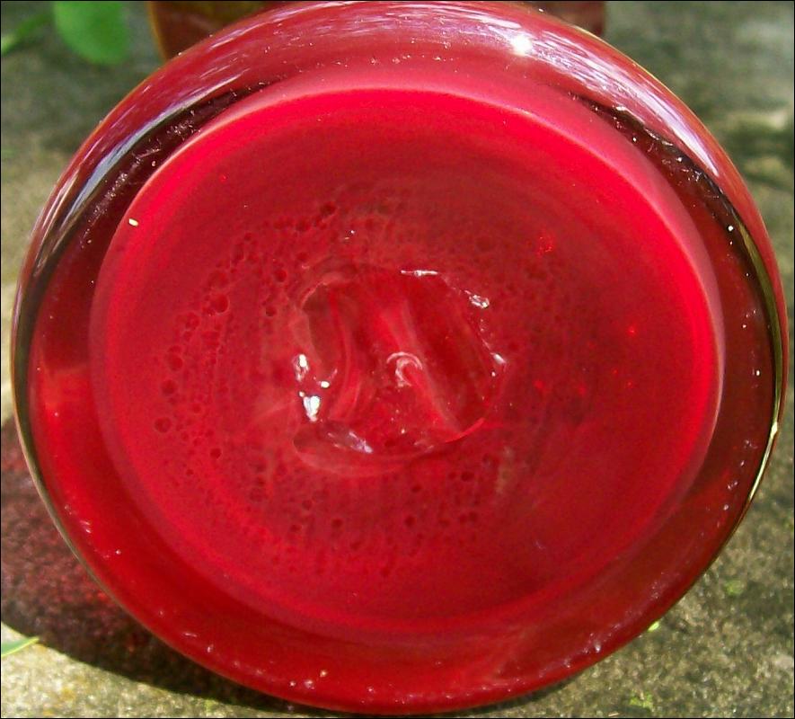 Bischoff Ruby Red Blown Glass Pitcher 1950s 7