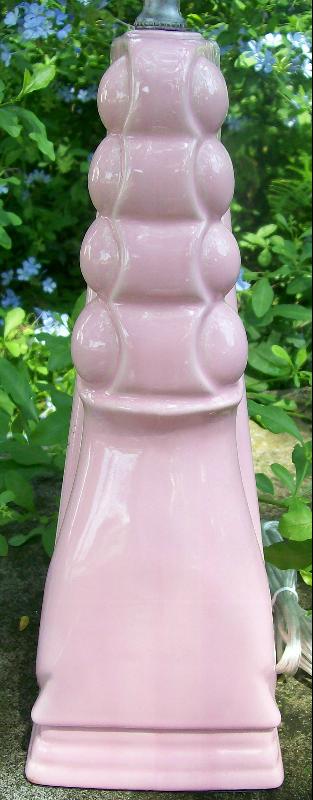 '50's Modern Lamp: Pink Ceramic