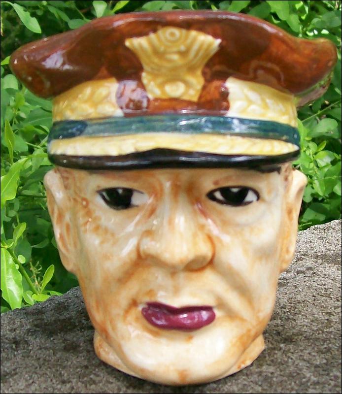 General MacArthur Ceramic Toby Mug: Occupied Japan 1945-52 -