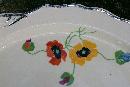 Harker Deco Handled Cake Plate: Anemones