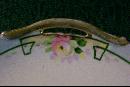 Nippon Ceramic Cake Plate with Hand-painted Roses Green Line NIP59