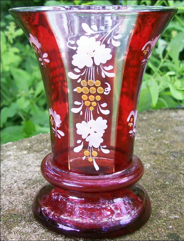 Bohemian Ruby-Flashed Goblet: Ca. 1860