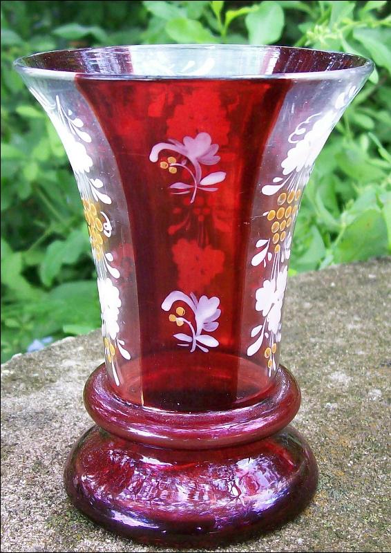 Bohemian Ruby-Flashed Goblet: Ca. 1860