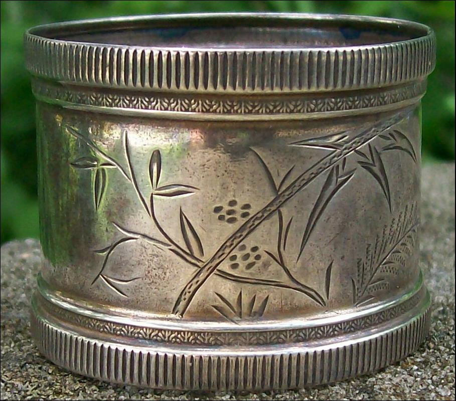 Sterling Silver Napkin Ring: Aesthetic Ca. 1880's