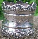 Sterling Inscribed Napkin Ring: