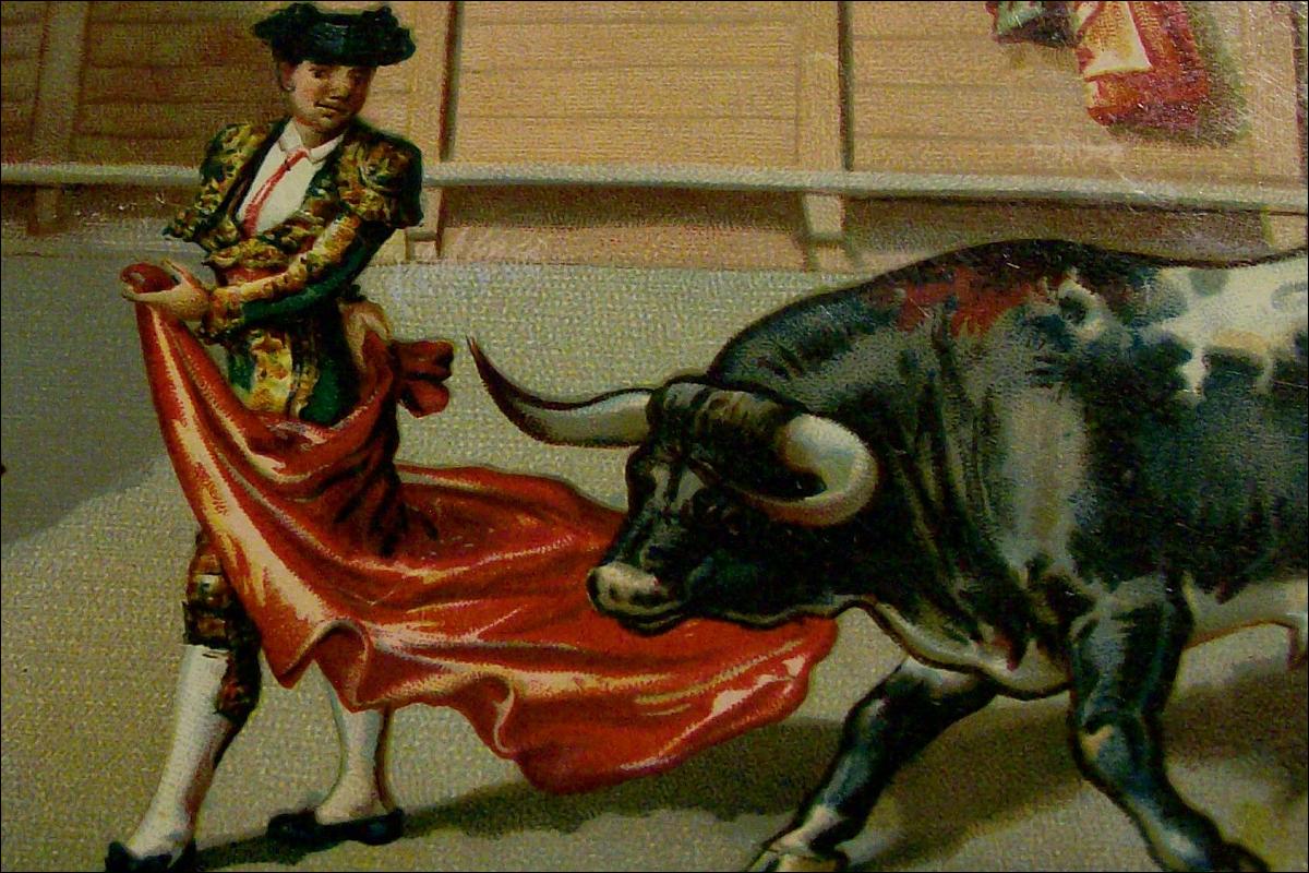 Bullfight Chromolithograph Print Set of 12 J. Arias