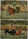 Bullfight Chromolithograph Print Set of 12 J. Arias