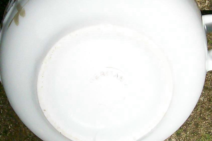 German Porcelain Mug Embossed