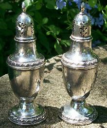 Rogers Sterling Salt & Pepper Shakers: Late 1800's