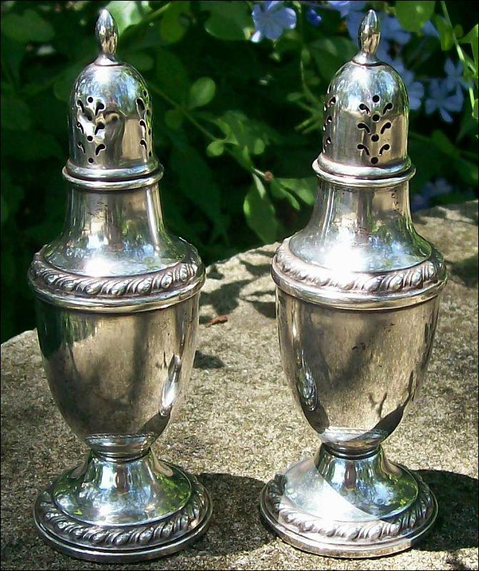 Rogers Sterling Salt & Pepper Shakers: Late 1800's