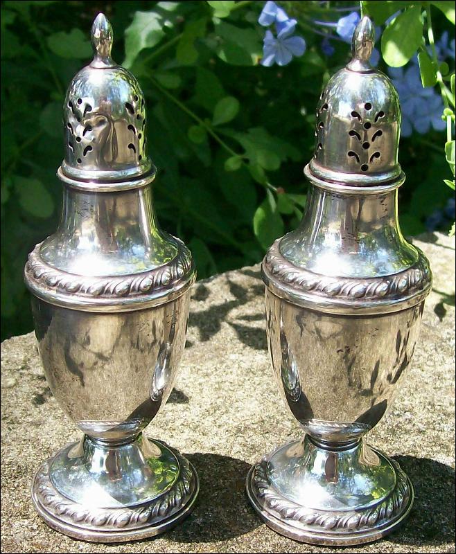 Rogers Sterling Salt & Pepper Shakers: Late 1800's