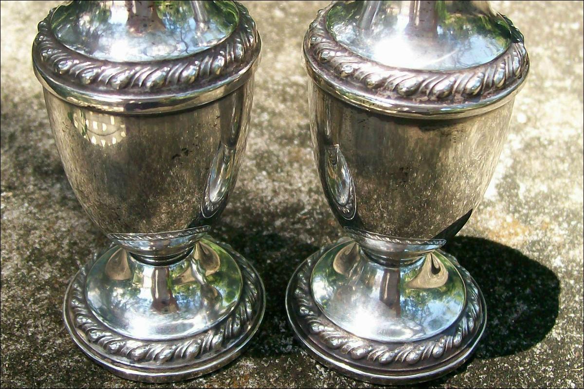 Rogers Sterling Salt & Pepper Shakers: Late 1800's