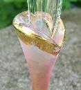 Nouveau Art Glass Champagne: Rueven Hand-painted