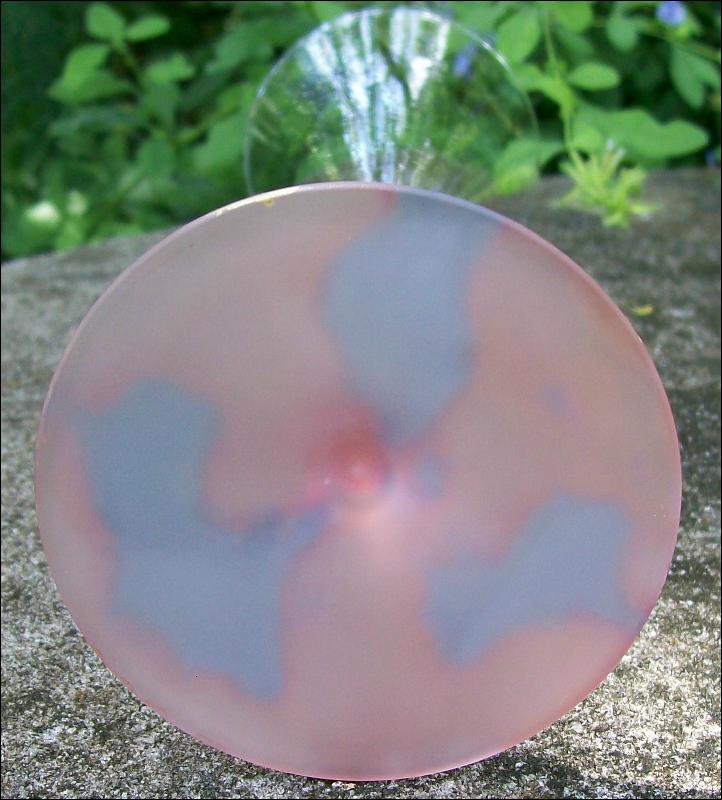 Nouveau Art Glass Champagne: Rueven Hand-painted