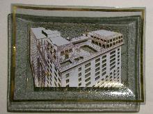 Bent Glass Advertising Tray Monteleone Hotel New Orleans 5