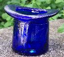 Cobalt Glass Hat Novelty