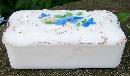 Opal Glass Covered Box with Hand-painted Flowers