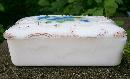 Opal Glass Covered Box with Hand-painted Flowers