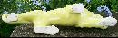 McCoy Ceramic Panther Planter Chartreuse Yellow Green 50s 15.5