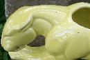 McCoy Ceramic Panther Planter Chartreuse Yellow Green 50s 15.5