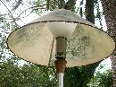 Brushed Aluminum Floor Lamp with Fiberglas Shade