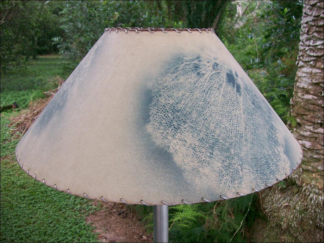 Brushed Aluminum Floor Lamp with Fiberglas Shade