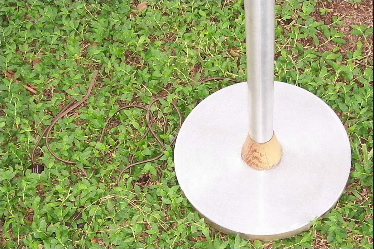 Brushed Aluminum Floor Lamp with Fiberglas Shade