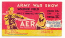 1942 US Army War Show Ticket Home Front Militaria Used Soldier Field Chicago