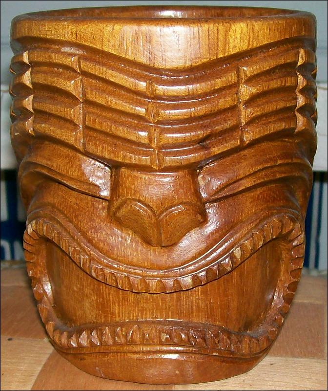 Philippine Tiki Mug: Hand-carved Wood