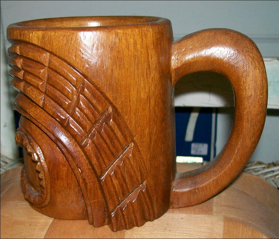 Philippine Tiki Mug: Hand-carved Wood