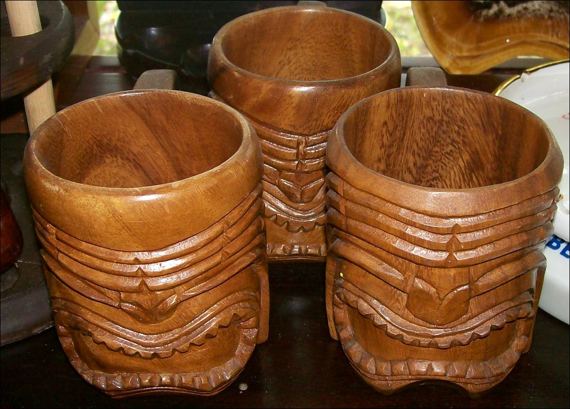Philippine Tiki Mug: Hand-carved Wood