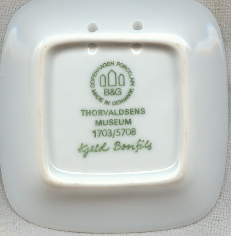 Bing & Grondahl Square Mini Plate- Thorvaldsen's Museum