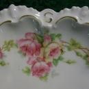 Altrohlau Porcelain Fancy Scalloped Plate Pink & Yellow Roses MZ/Moritz Zdekauer Austria