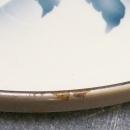 German Graniteware Handled Tray: Fruit Decoration