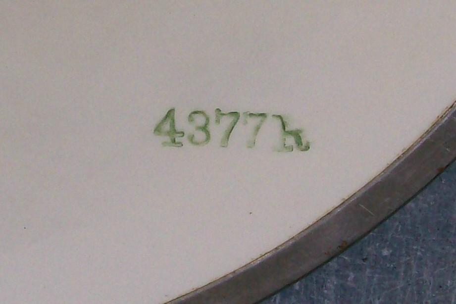 German Graniteware Handled Tray: Fruit Decoration