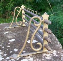 Wall-mount Brass Rack: Victorian-style Railroad Train