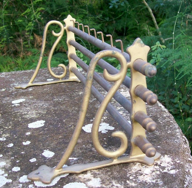 Wall-mount Brass Rack: Victorian-style Railroad Train