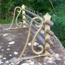 Wall-mount Brass Rack: Victorian-style Railroad Train