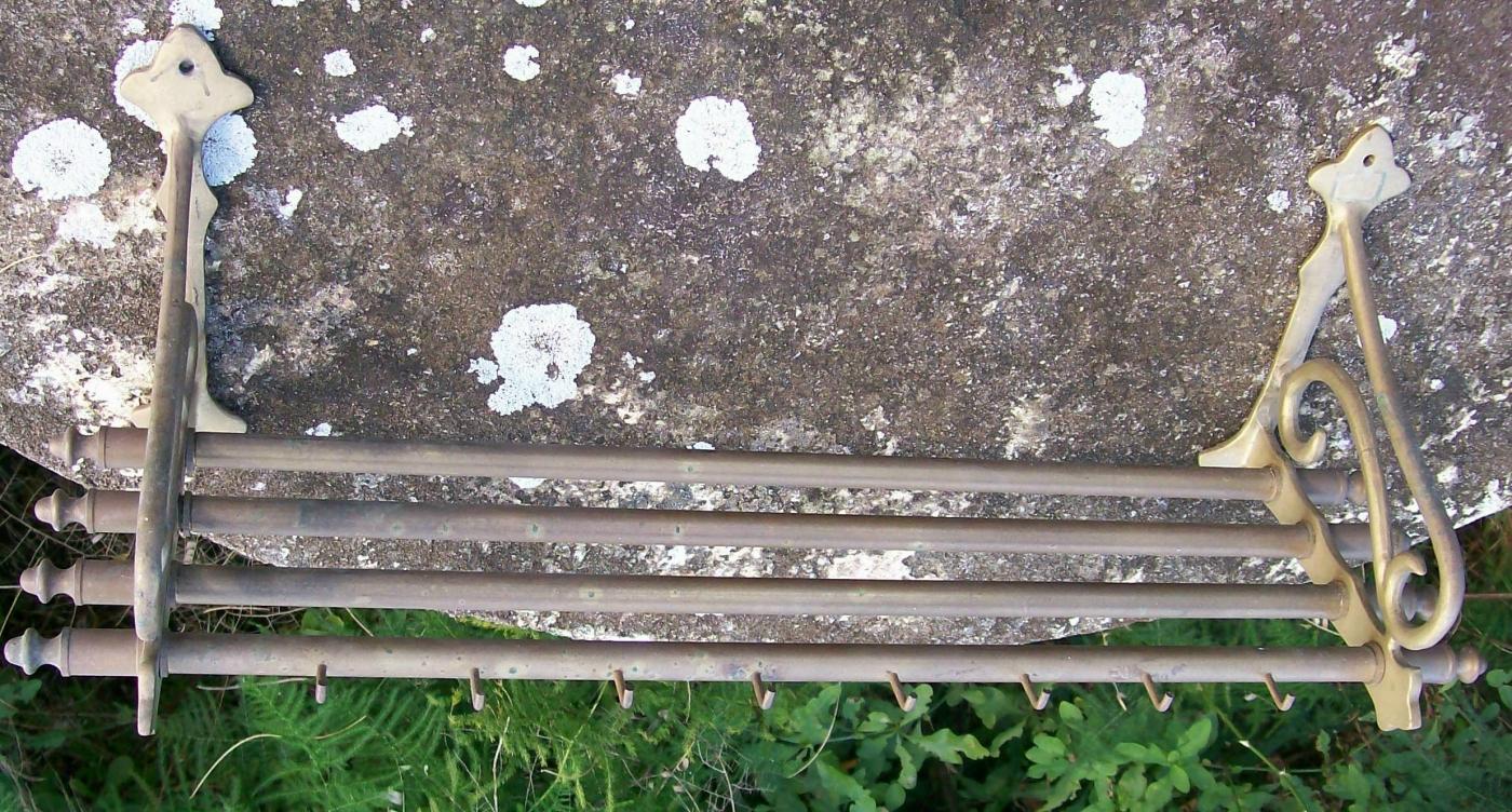 Wall-mount Brass Rack: Victorian-style Railroad Train